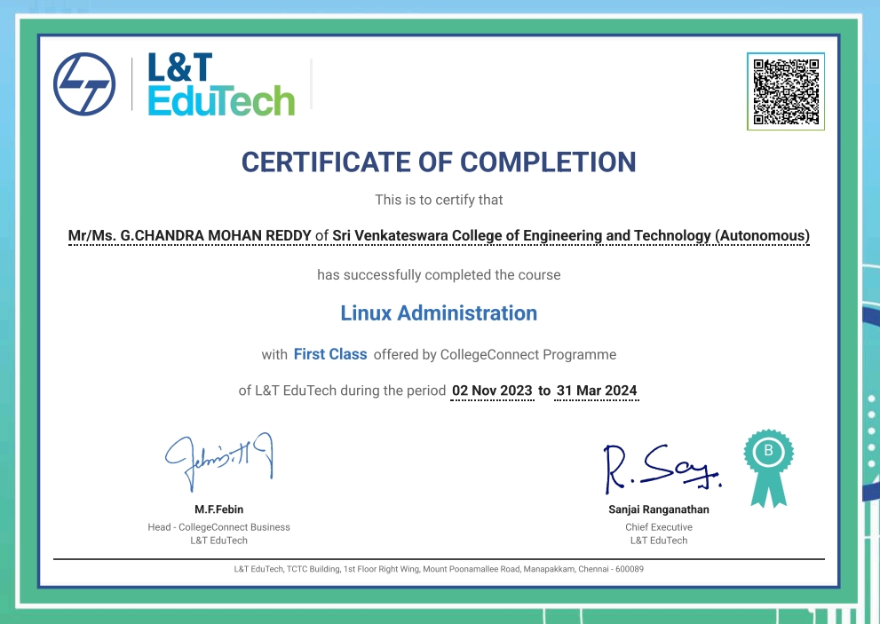 Linux Administration - L&T EduTech