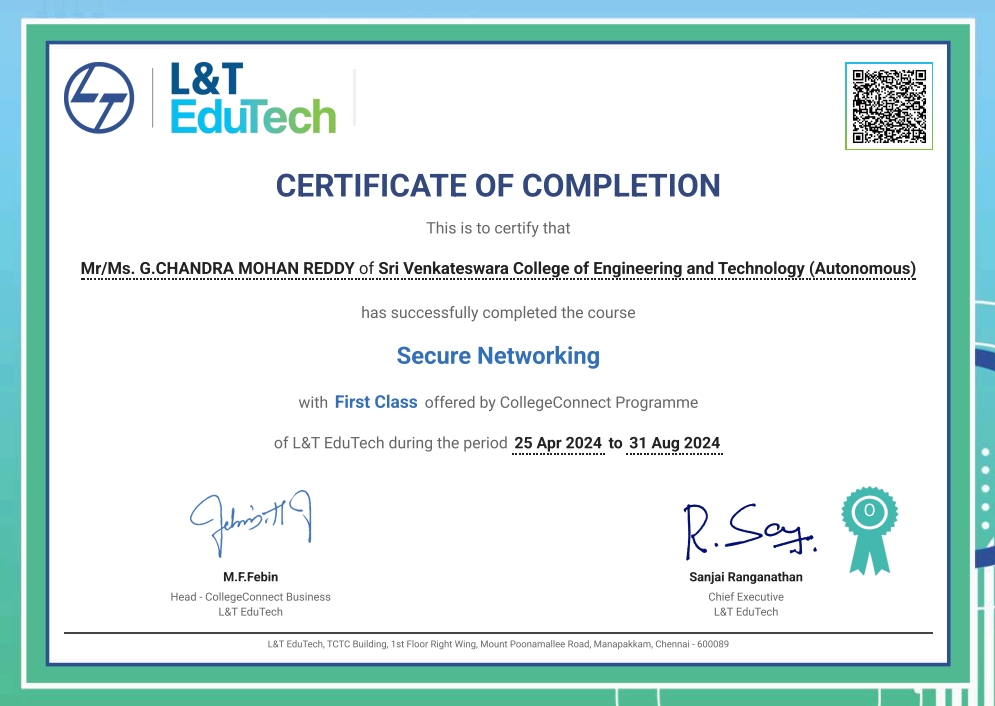 Secure Networking - L&T EduTech