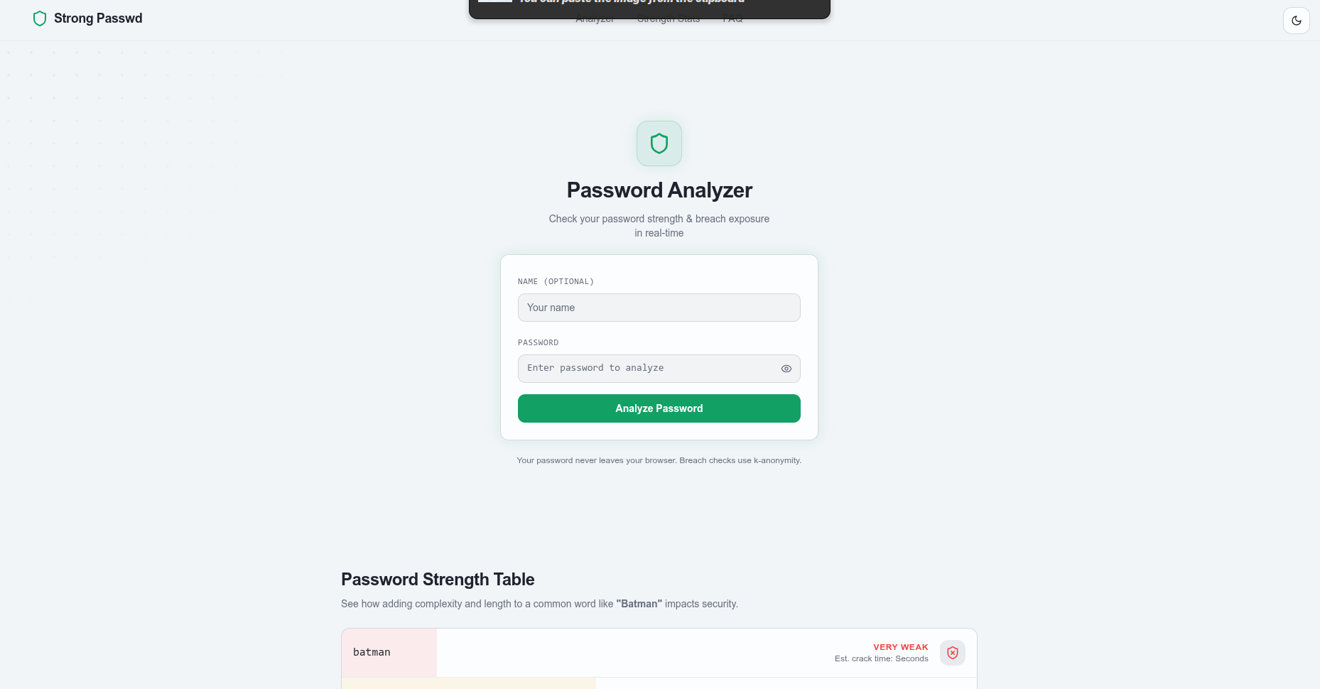 Password Strength Analyzer